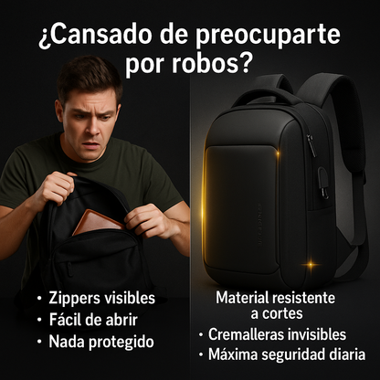 Bolso cruzado antirrobo negro - 70% SOLO HOY ¡APROVECHA AHORA!