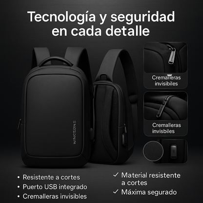 Bolso cruzado antirrobo negro - 70% SOLO HOY ¡APROVECHA AHORA!