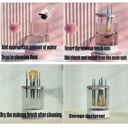 🧴⚡Limpiador Automático de Pinceles de Maquillaje con Esterilización UV | ¡Deja tus pinceles limpios y listos para usar en segundos!🪄🫧