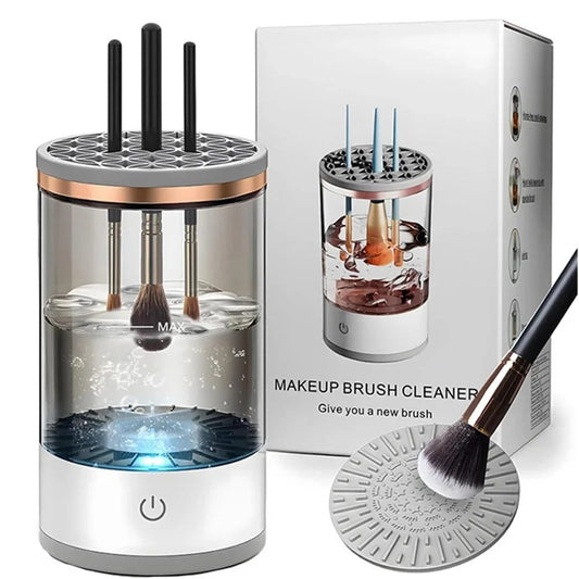 🧴⚡Limpiador Automático de Pinceles de Maquillaje con Esterilización UV | ¡Deja tus pinceles limpios y listos para usar en segundos!🪄🫧