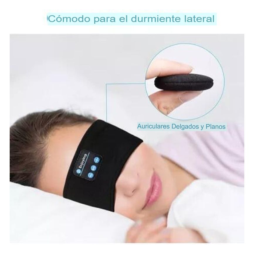 😴Máscara de Sono Bluetooth con Fones Incorporados | Bloqueio Total de Luz y Música para un Sueño Profundo🌜🛏️