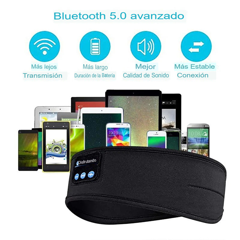 😴Máscara de Sono Bluetooth con Fones Incorporados | Bloqueio Total de Luz y Música para un Sueño Profundo🌜🛏️