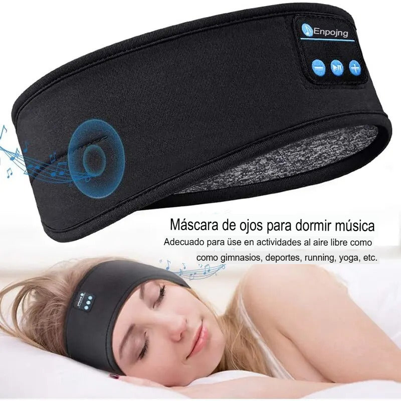 😴Máscara de Sono Bluetooth con Fones Incorporados | Bloqueio Total de Luz y Música para un Sueño Profundo🌜🛏️
