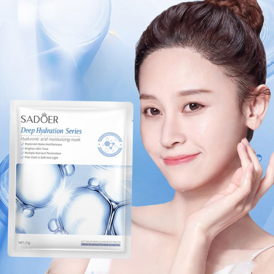 Máscara Facial con Ácido Hialurónico | Pack 4 Unidades para una Piel Hidratada y Rejuvenecida💧