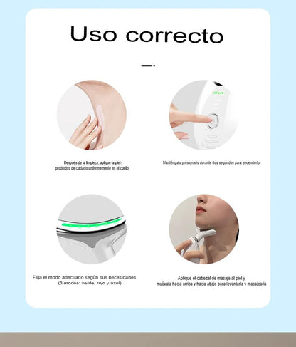 🌟 Masajeador Facial Antiedad Multifuncional – Limpieza y Revitalización para tu Piel