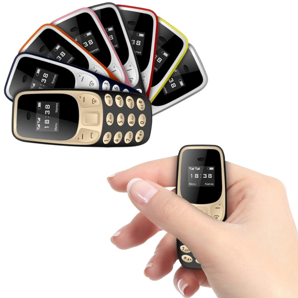 📱Mini Móvil Compacto – Comunicación Segura y Fácil de guardar y transportar📱