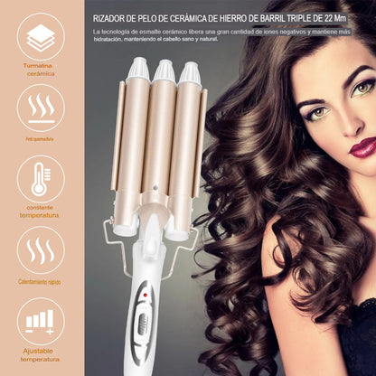 🌟Modelador de Cabello de Efecto Triple | ¡Consigue Olas Perfectas con Estilo y Rapidez!🪮