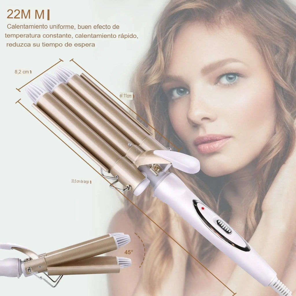 🌟Modelador de Cabello de Efecto Triple | ¡Consigue Olas Perfectas con Estilo y Rapidez!🪮