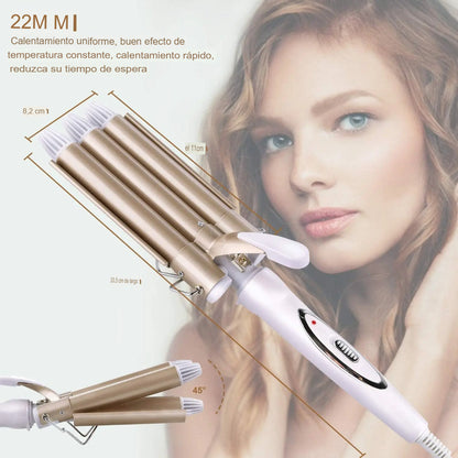 🌟Modelador de Cabello de Efecto Triple | ¡Consigue Olas Perfectas con Estilo y Rapidez!🪮