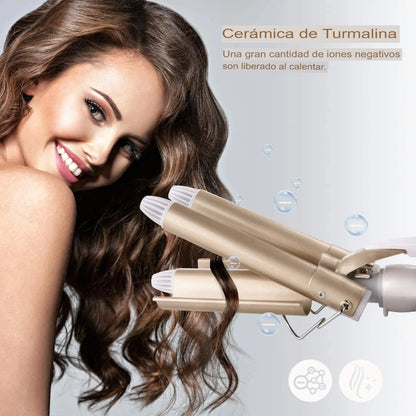🌟Modelador de Cabello de Efecto Triple | ¡Consigue Olas Perfectas con Estilo y Rapidez!🪮