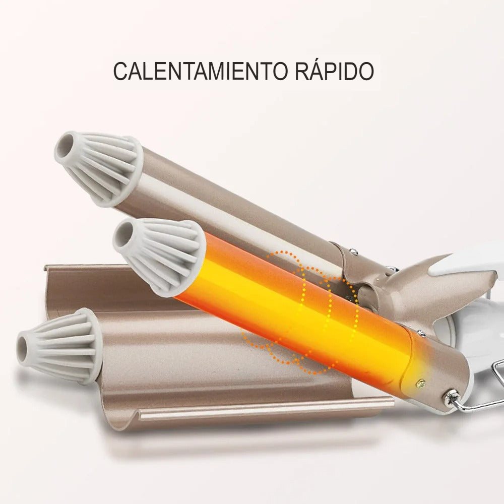 🌟Modelador de Cabello de Efecto Triple | ¡Consigue Olas Perfectas con Estilo y Rapidez!🪮