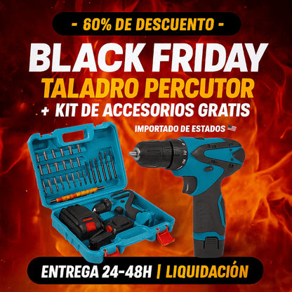 POTENCIA Y PRECISIÓN EN TUS MANOS – Pack Profesional Taladro Percutor + Regalos Exclusivos 🔥Calentamiento NAVIDAD🔥