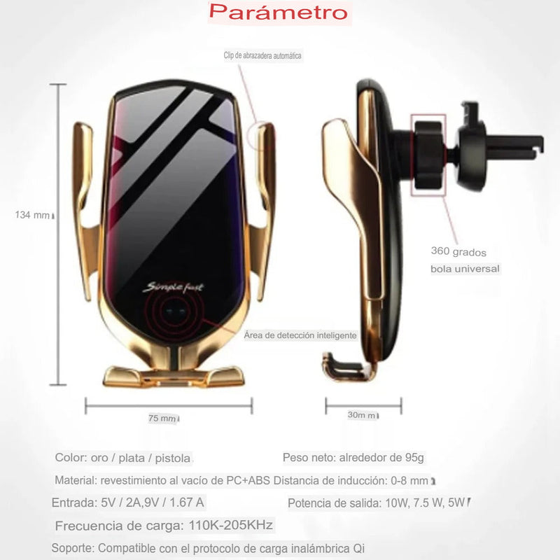 📱Soporte Cargador Inalámbrico para Coche: Comodidad y Tecnología🚗⚡
