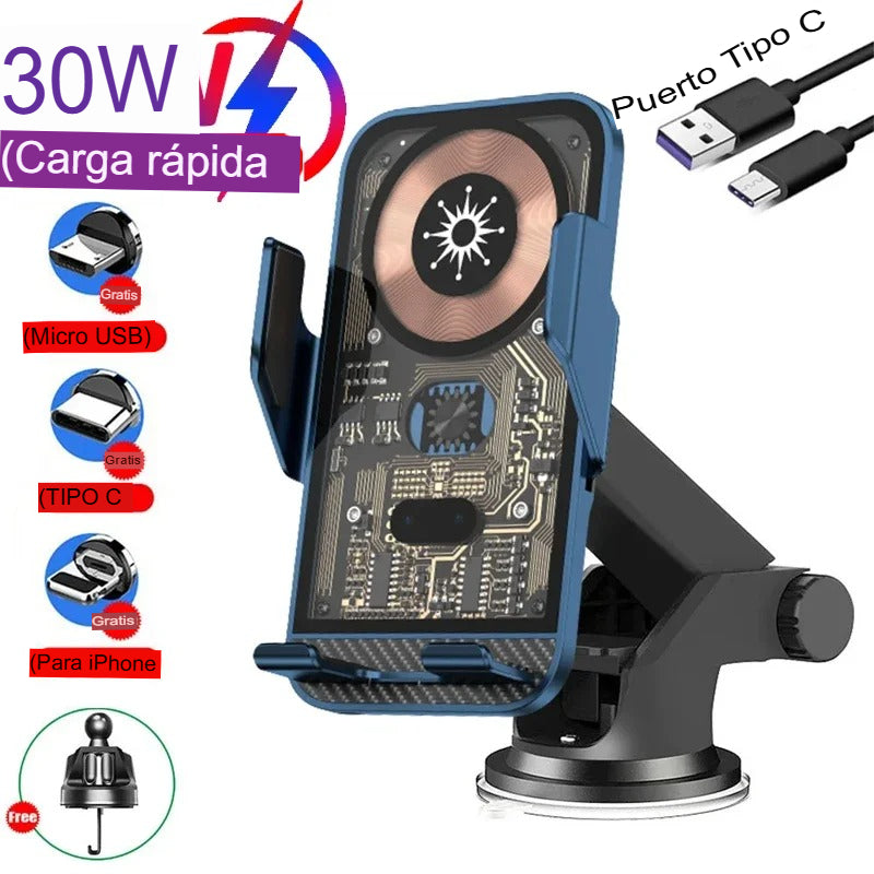 🚗 Soporte con Cargador Inalámbrico para Coche – Comodidad y Funcionalidad en un Solo Producto ⚡