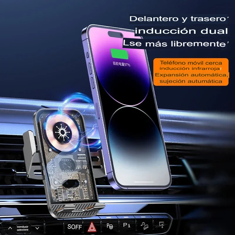 🚗 Soporte con Cargador Inalámbrico para Coche – Comodidad y Funcionalidad en un Solo Producto ⚡