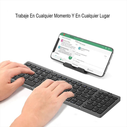 ⌨️ Teclado Plegable y Compacto Multifunción - Ideal para Viajes y Uso Diario ⌨️