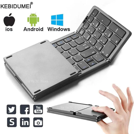 ⌨️ Teclado Plegable y Compacto Multifunción - Ideal para Viajes y Uso Diario ⌨️