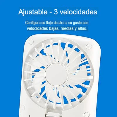 🌀 Ventilador Portátil Recargable 3 Velocidades Con Recipiente de Agua para Vaporización.💨
