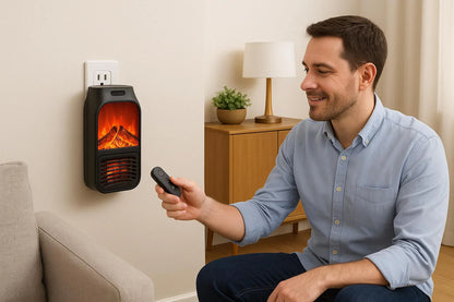 🔥 CALEFACTOR POTENTE 1000W™ – Calefactor portátil POTENTE efecto chimenea 1000 W ¡Adiós al frío congelante! 🪵
