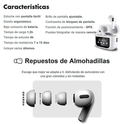 🔊 ¡AIRPODS PRO CON PANTALLA – SONIDO PREMIUM, CANCELACIÓN DE RUIDO Y 76% DE DESCUENTO + Spotify Premium Gratis! 🔥