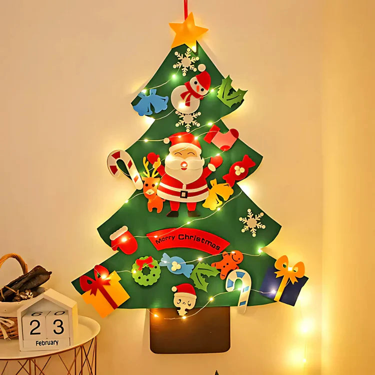 🎄 Árbol de Navidad de Fieltro Para Niños + ¡LUCES DE 3 METROS DE REGALO EXCLUSIVO SOLO HOY! 🔥