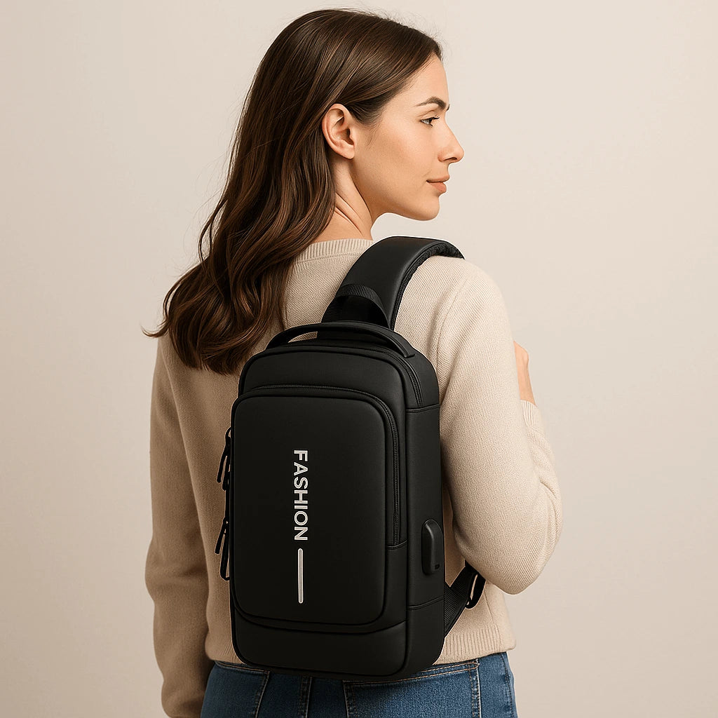 Bolso cruzado antirrobo negro - 70% SOLO HOY ¡APROVECHA AHORA!