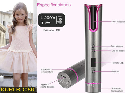 🌟Modelador de Rizos Automático Sin Cable My Wave | ¡Rizos Definidos en Cualquier Momento y Lugar!🔥🪮