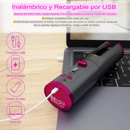 🌟Modelador de Rizos Automático Sin Cable My Wave | ¡Rizos Definidos en Cualquier Momento y Lugar!🔥🪮