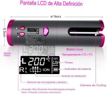 🌟Modelador de Rizos Automático Sin Cable My Wave | ¡Rizos Definidos en Cualquier Momento y Lugar!🔥🪮