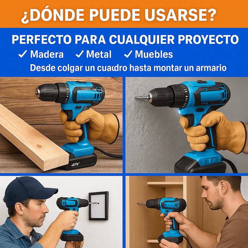 POTENCIA Y PRECISIÓN EN TUS MANOS – Pack Profesional Taladro Percutor + Regalos Exclusivos 🔥Calentamiento NAVIDAD🔥