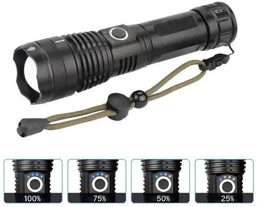 🔦 Linterna Táctica Profesional – ForceTac [Ultra Potente, Recargable y Resistente al Agua] 💡