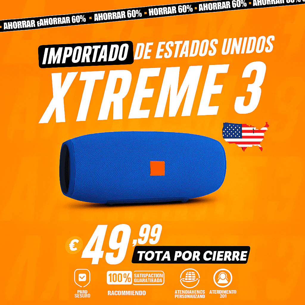POTENCIA Y SONIDO INCREÍBLE ¡El ALTAVOZ XTREME 3 XL HA LLEGADO +1 Año de Suscripción a Spotify Premium Gratis