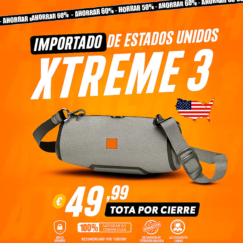 🔊 ¡XTREME 3 - GRAVES POTENTES, SONIDO INCREÍBLE Y 61% DE DESCUENTO + Spotify Premium Gratis! 🔥