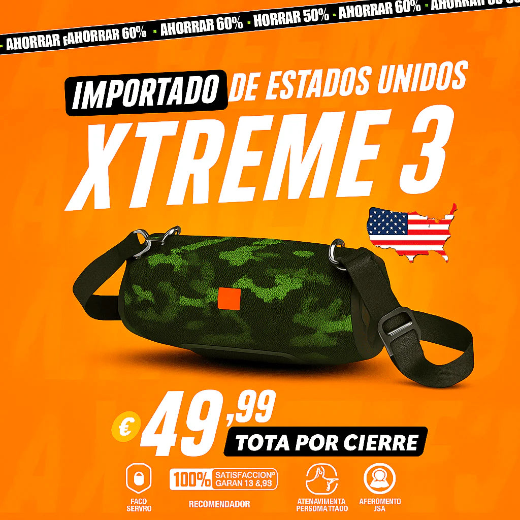 🔊 ¡XTREME 3 - GRAVES POTENTES, SONIDO INCREÍBLE Y 61% DE DESCUENTO + Spotify Premium Gratis! 🔥